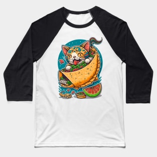 Magic Cat & Taco Cinco De Mayo Funny Cat Lover Mexican Food Baseball T-Shirt
